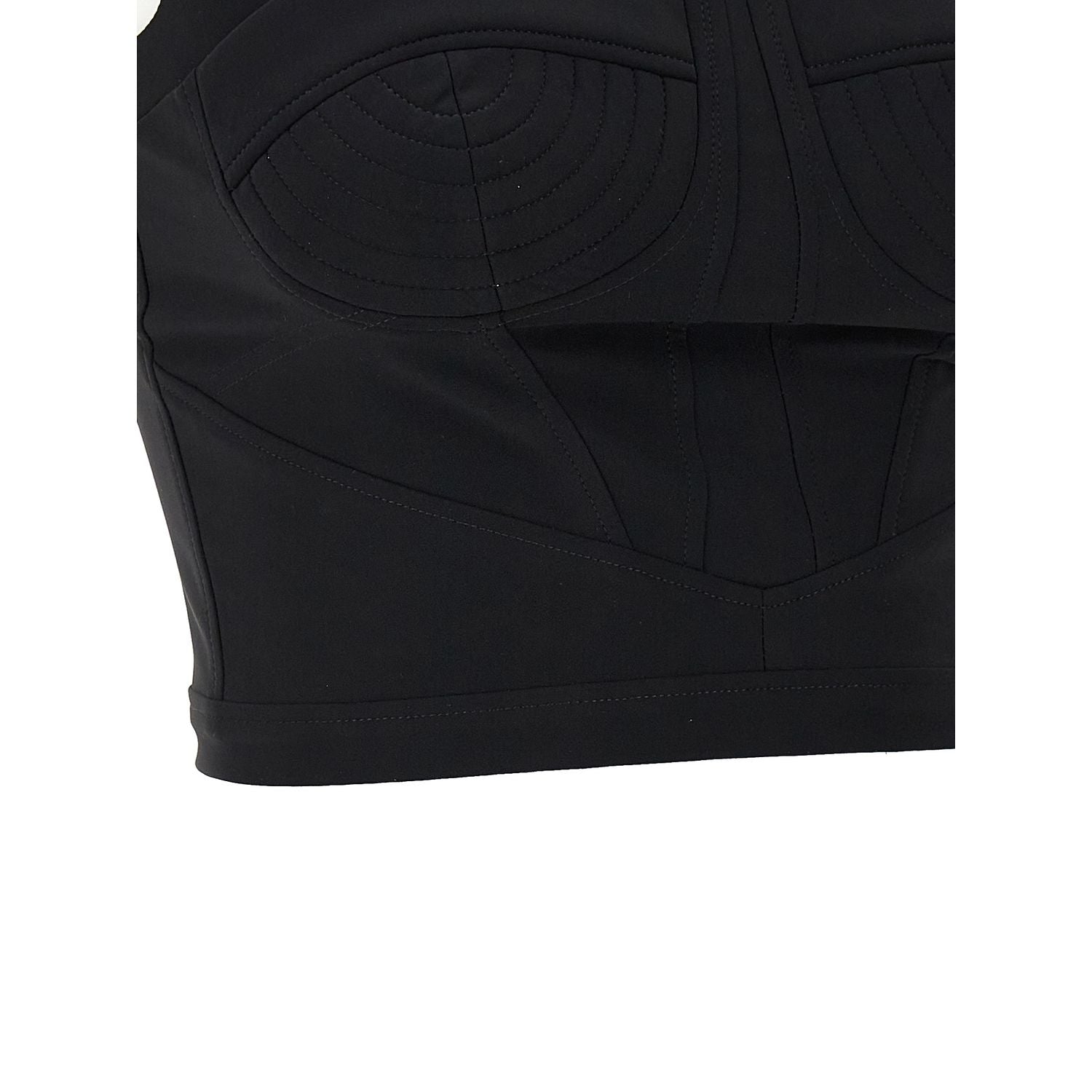 Nensi Dojaka Black Polyamide Tank Tops