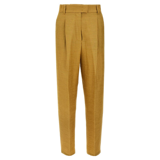 Max Mara Gold Fluorofiber Dress Pants