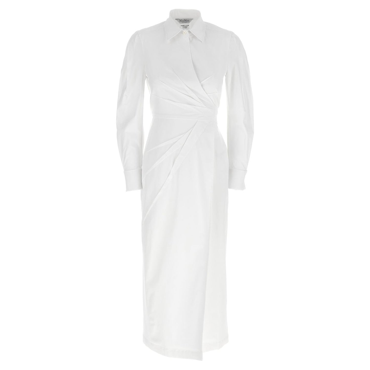 Max Mara White Cotton Long Dress