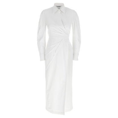 Max Mara White Cotton Long Dress