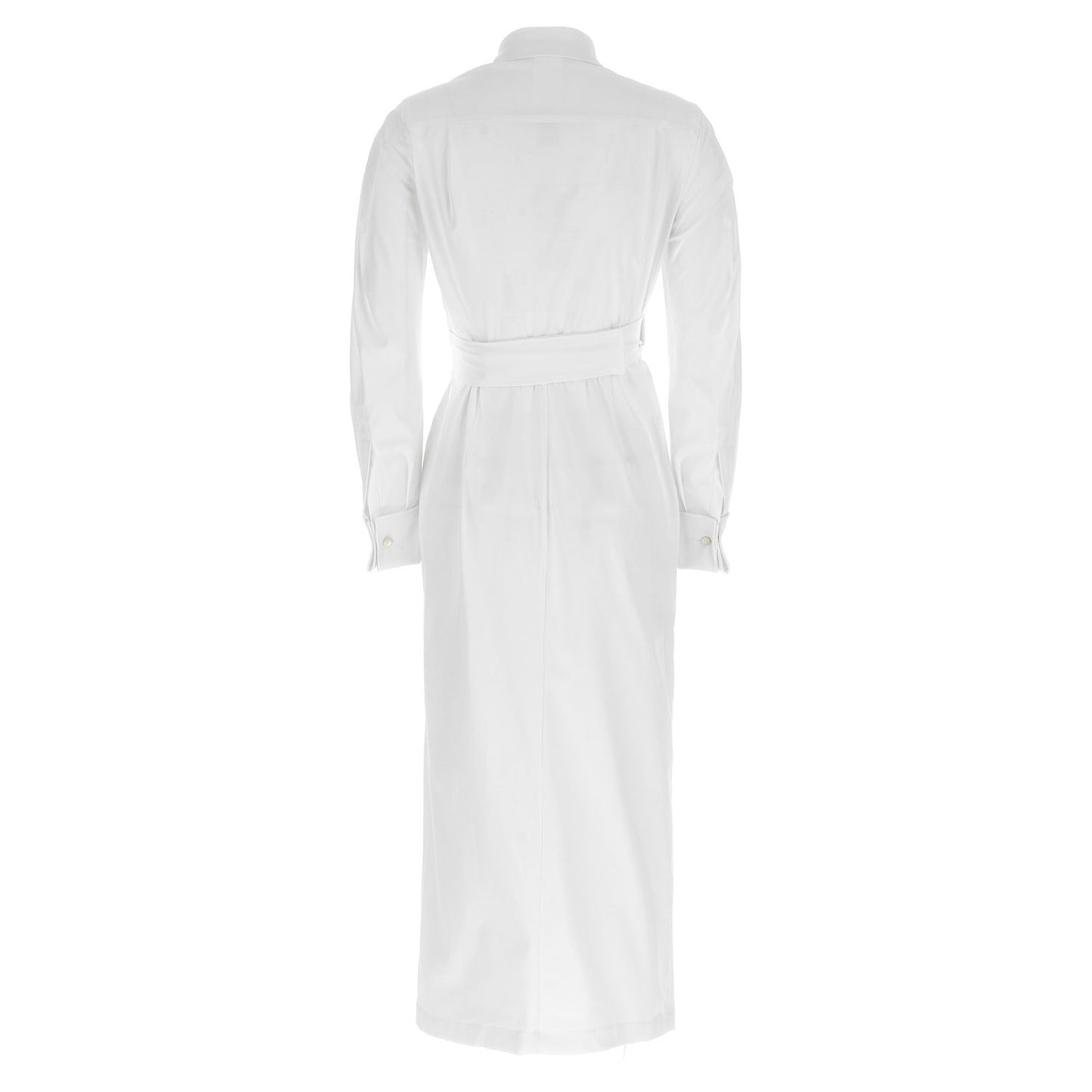 Max Mara White Cotton Long Dress