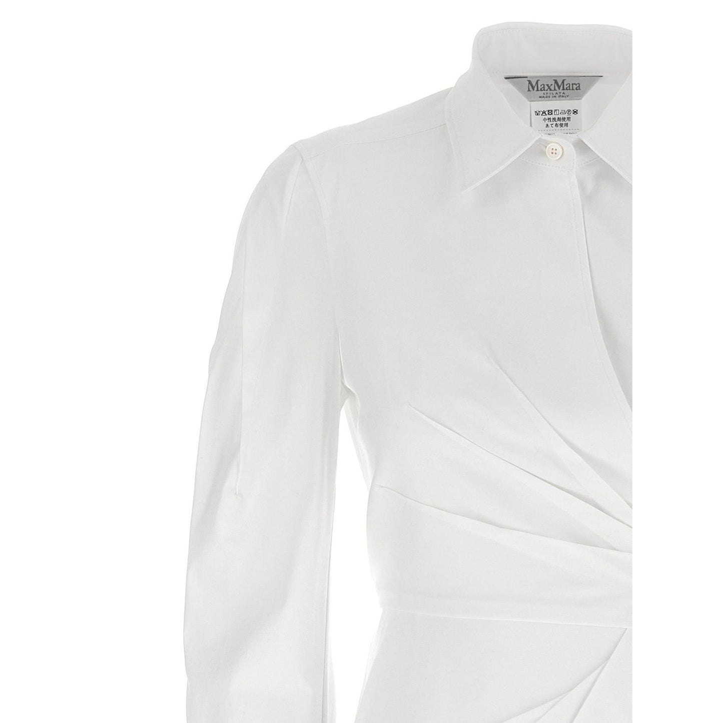 Max Mara White Cotton Long Dress