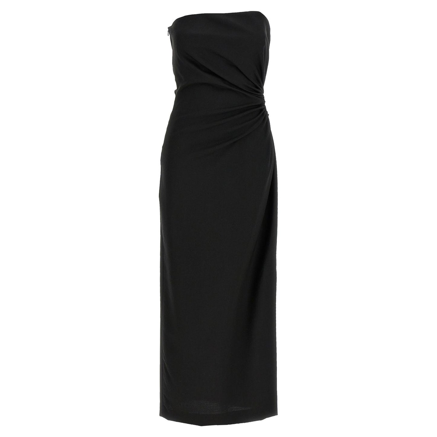 Max Mara Black Virgin Wool Long Dress
