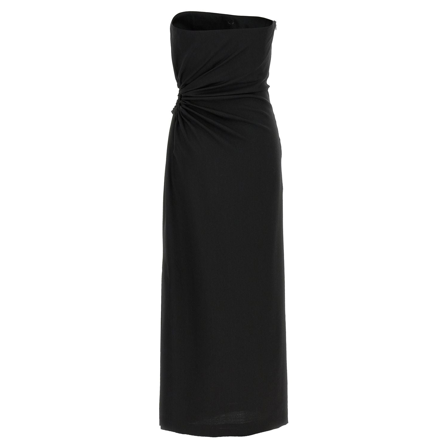 Max Mara Black Virgin Wool Long Dress
