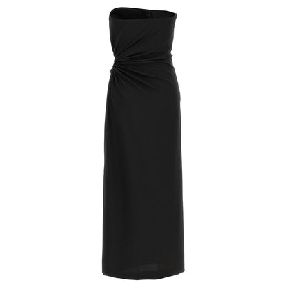 Max Mara Black Virgin Wool Long Dress