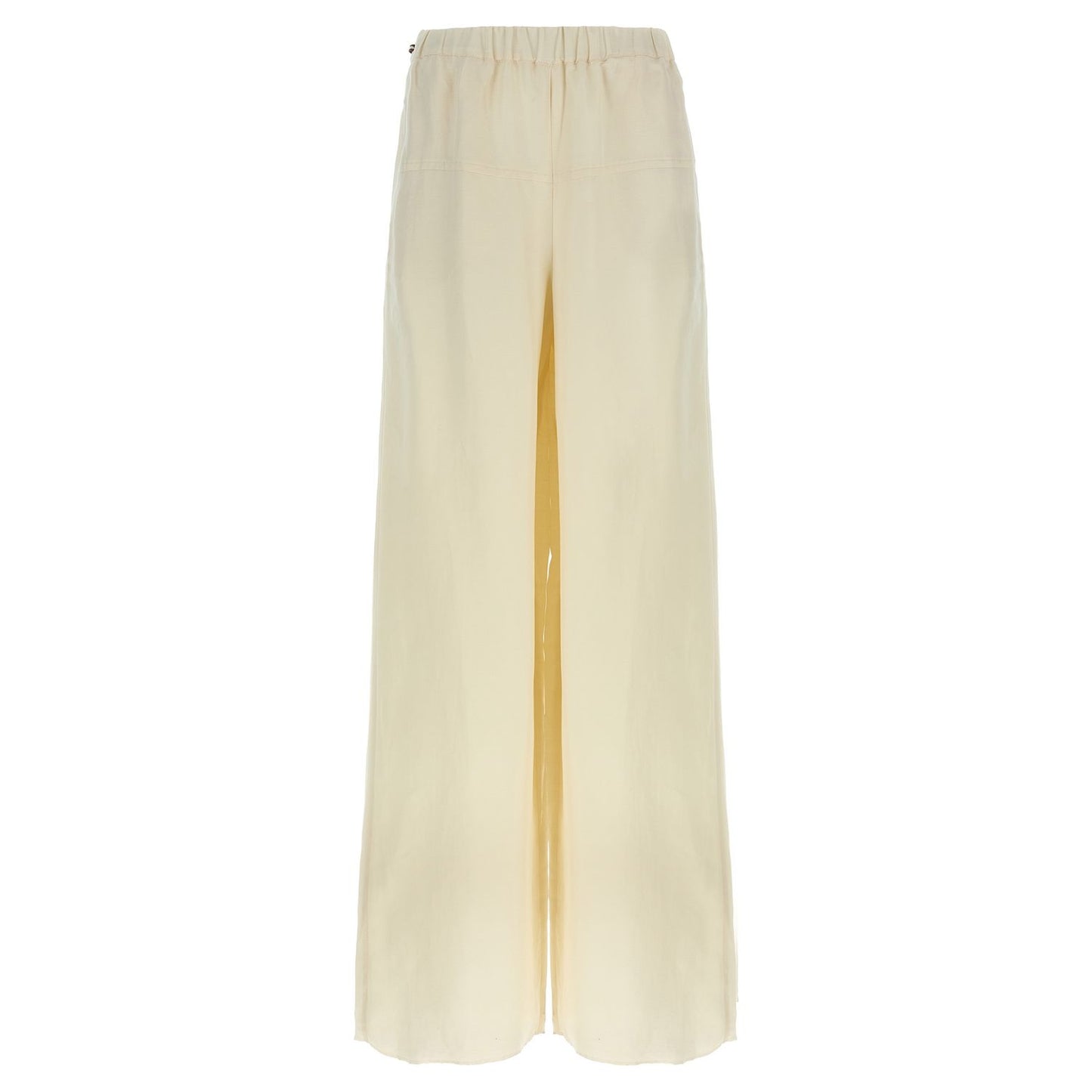 Max Mara White Flax Casual Pants