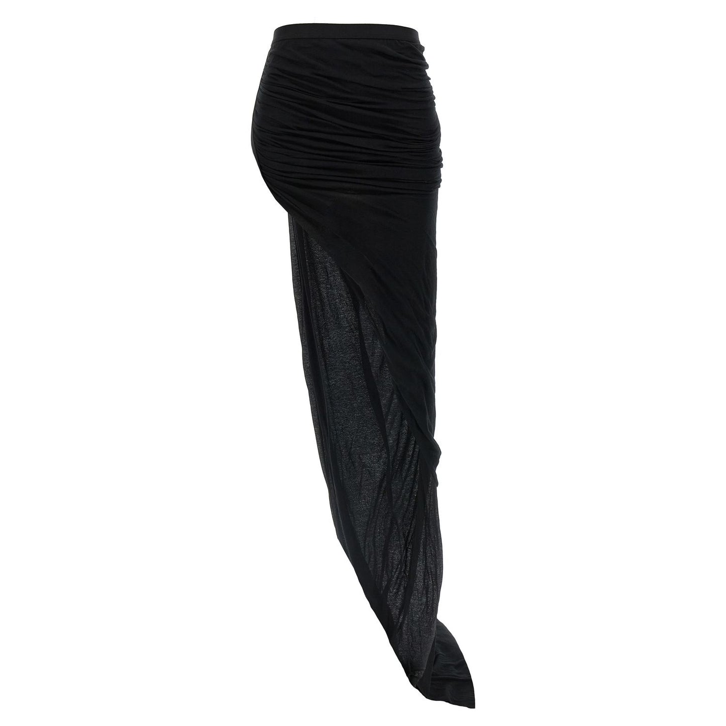 Rick Owens Black Cotton Mini Skirt