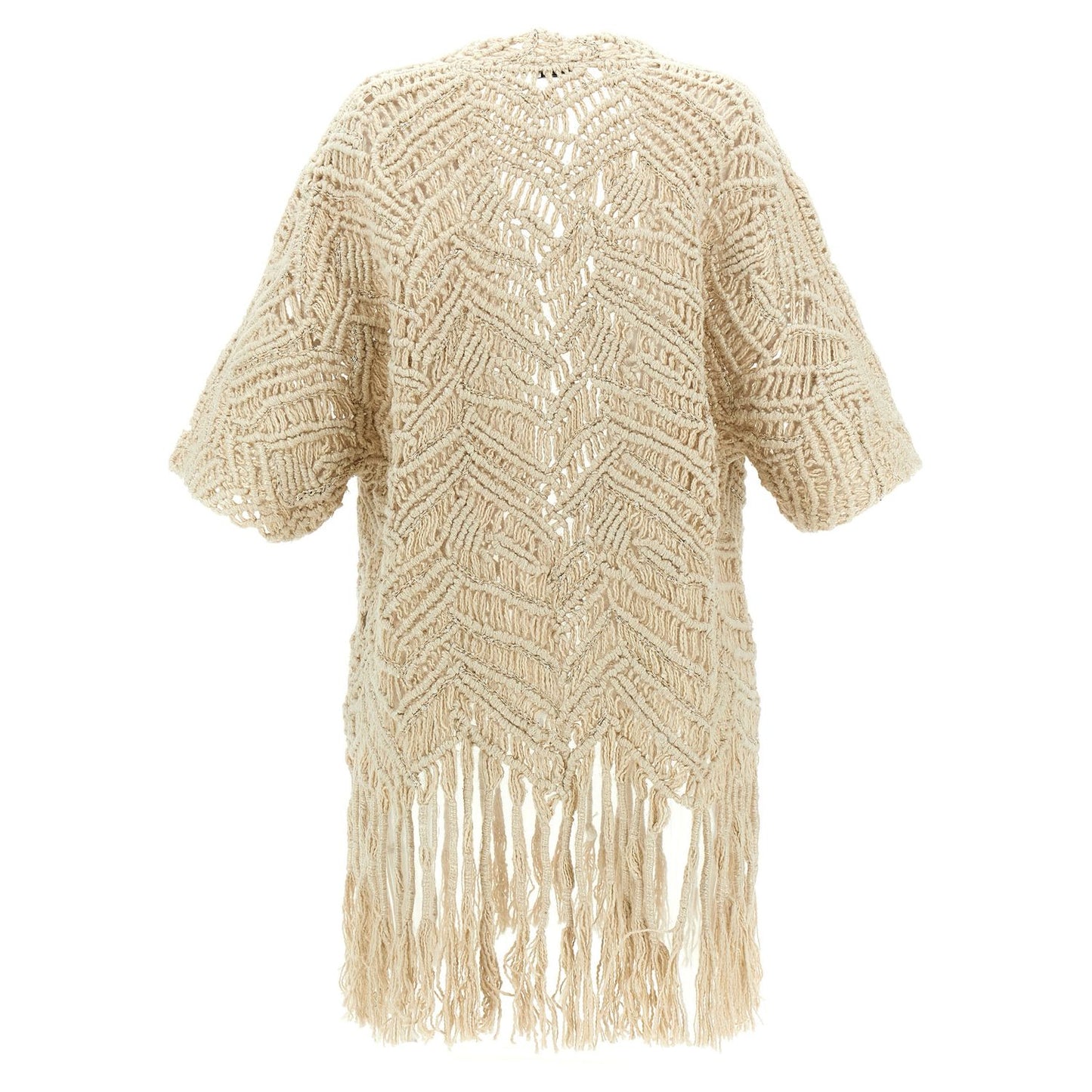 Brunello Cucinelli Beige Silk Cardigan