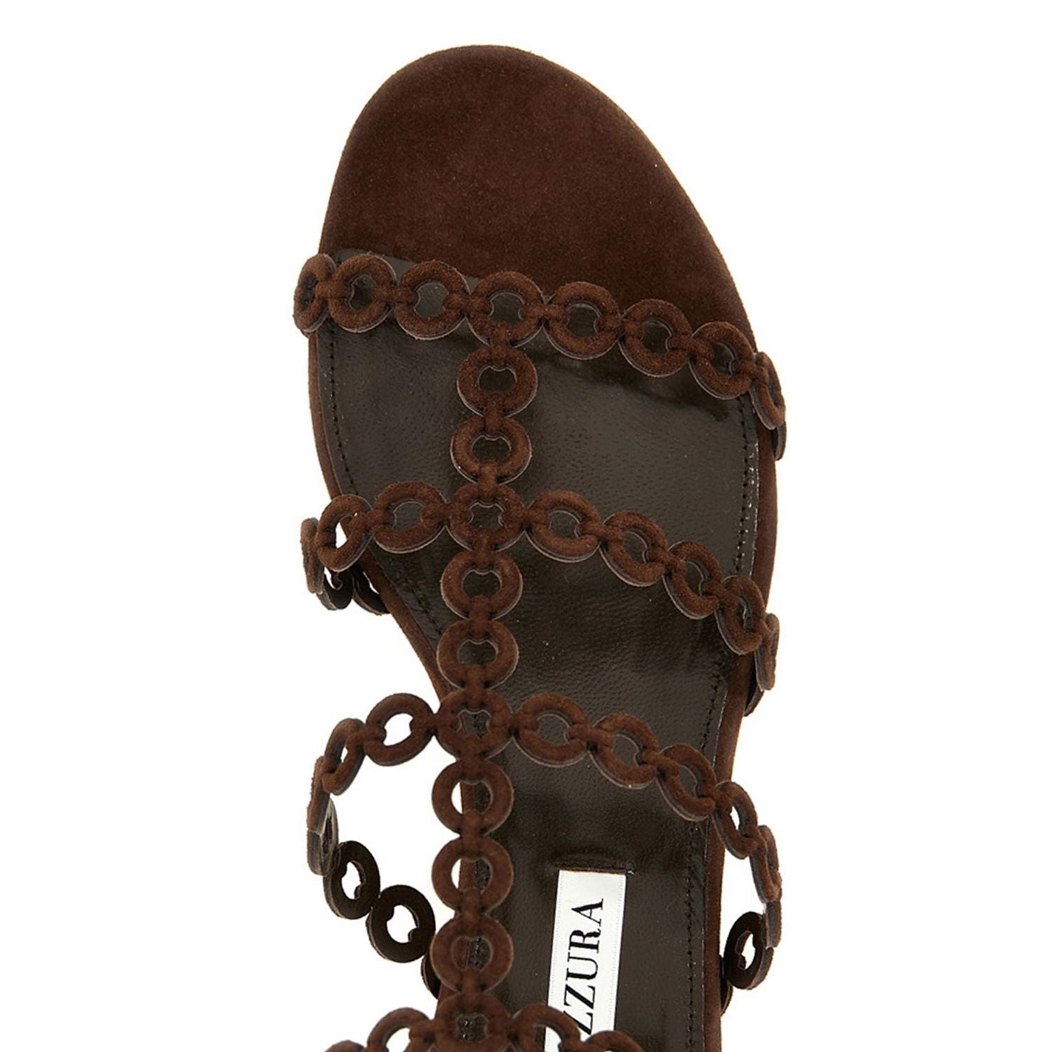 Aquazzura Brown Goatskin Flat Sandals