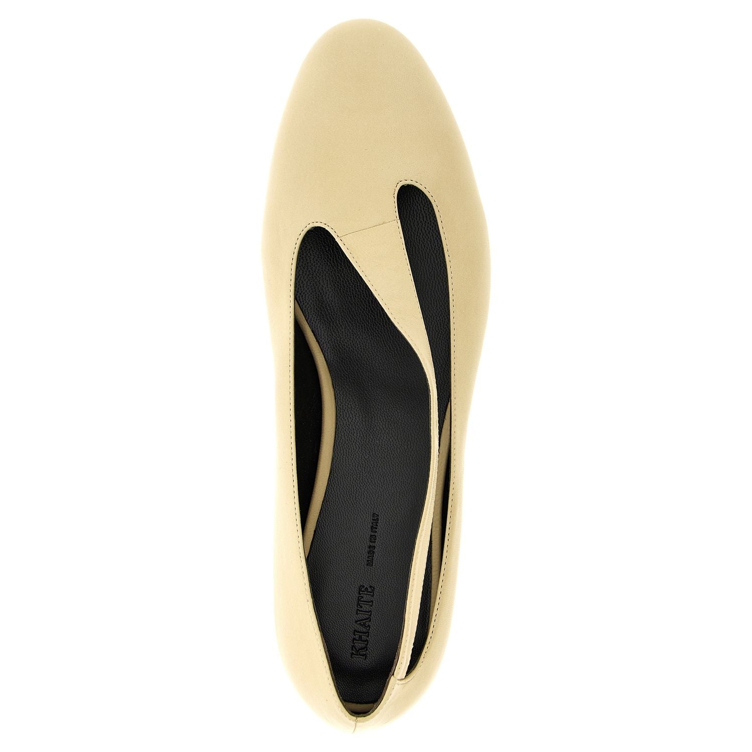 Khaite Beige Lamb Leather Ballet Flats
