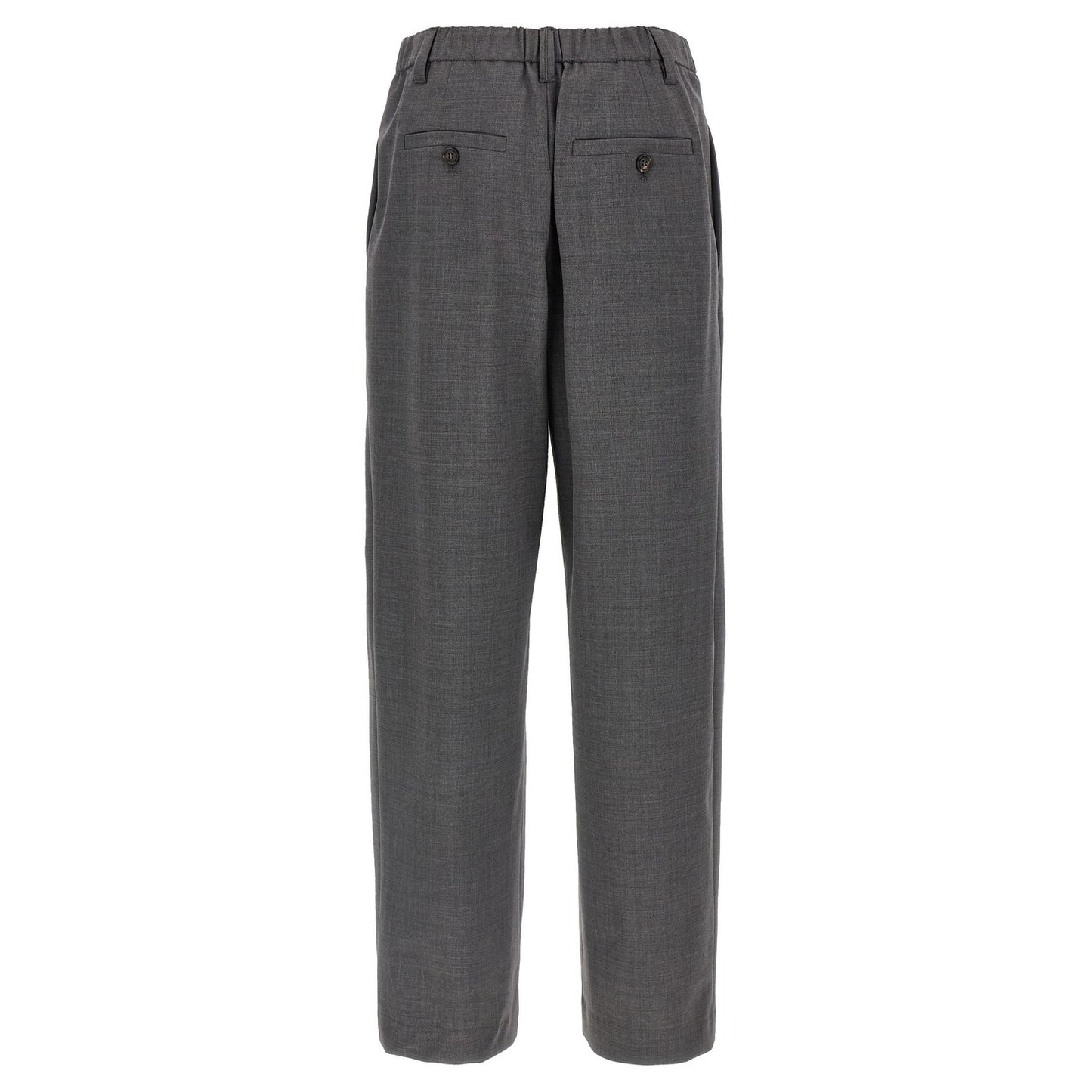 Brunello Cucinelli Gray Virgin Wool Casual Pants