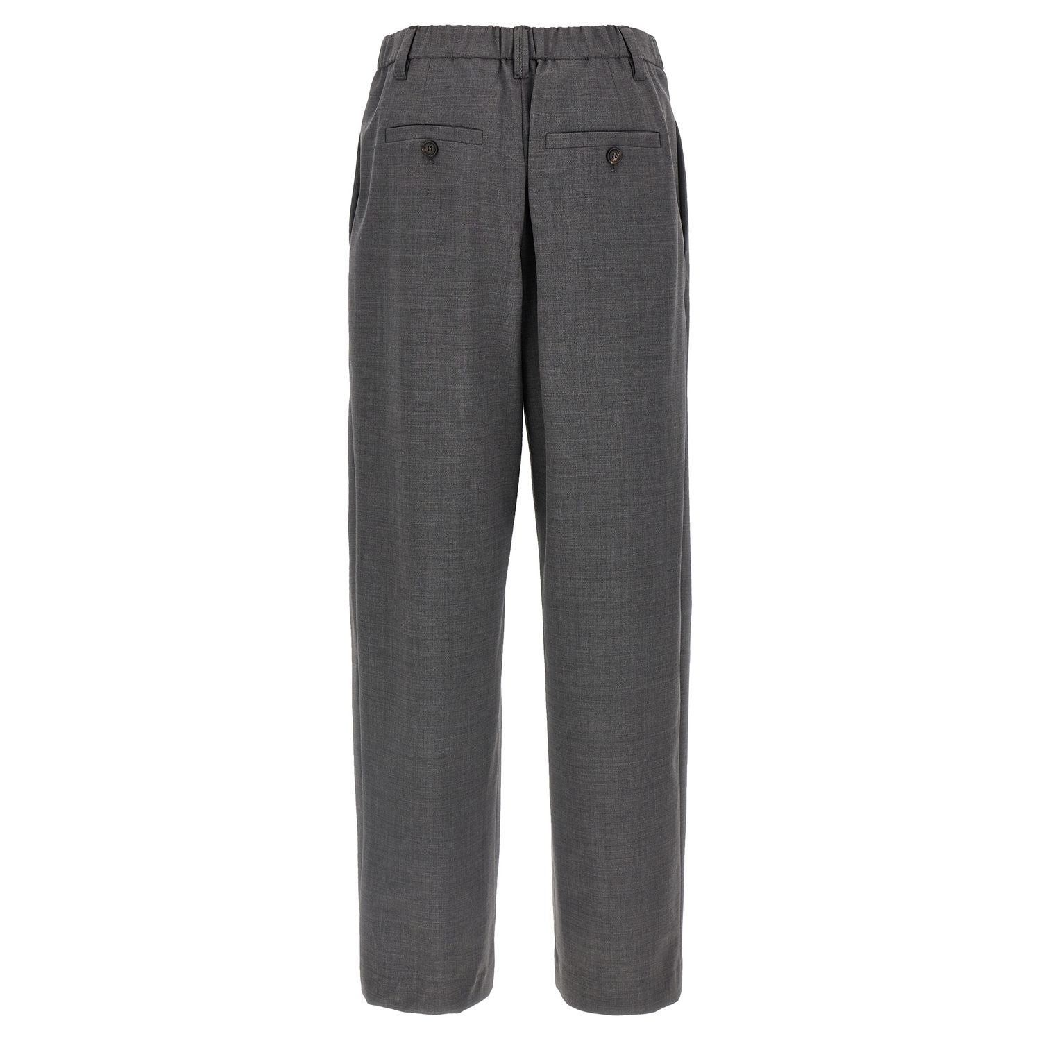 Brunello Cucinelli Gray Virgin Wool Casual Pants