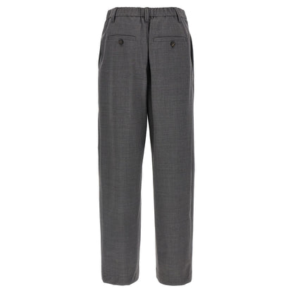 Brunello Cucinelli Gray Virgin Wool Casual Pants