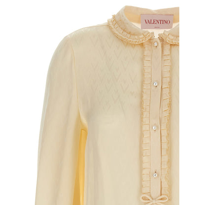 Valentino Garavani Beige Silk Blouse