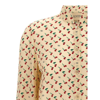Valentino Garavani Beige Silk Blouse