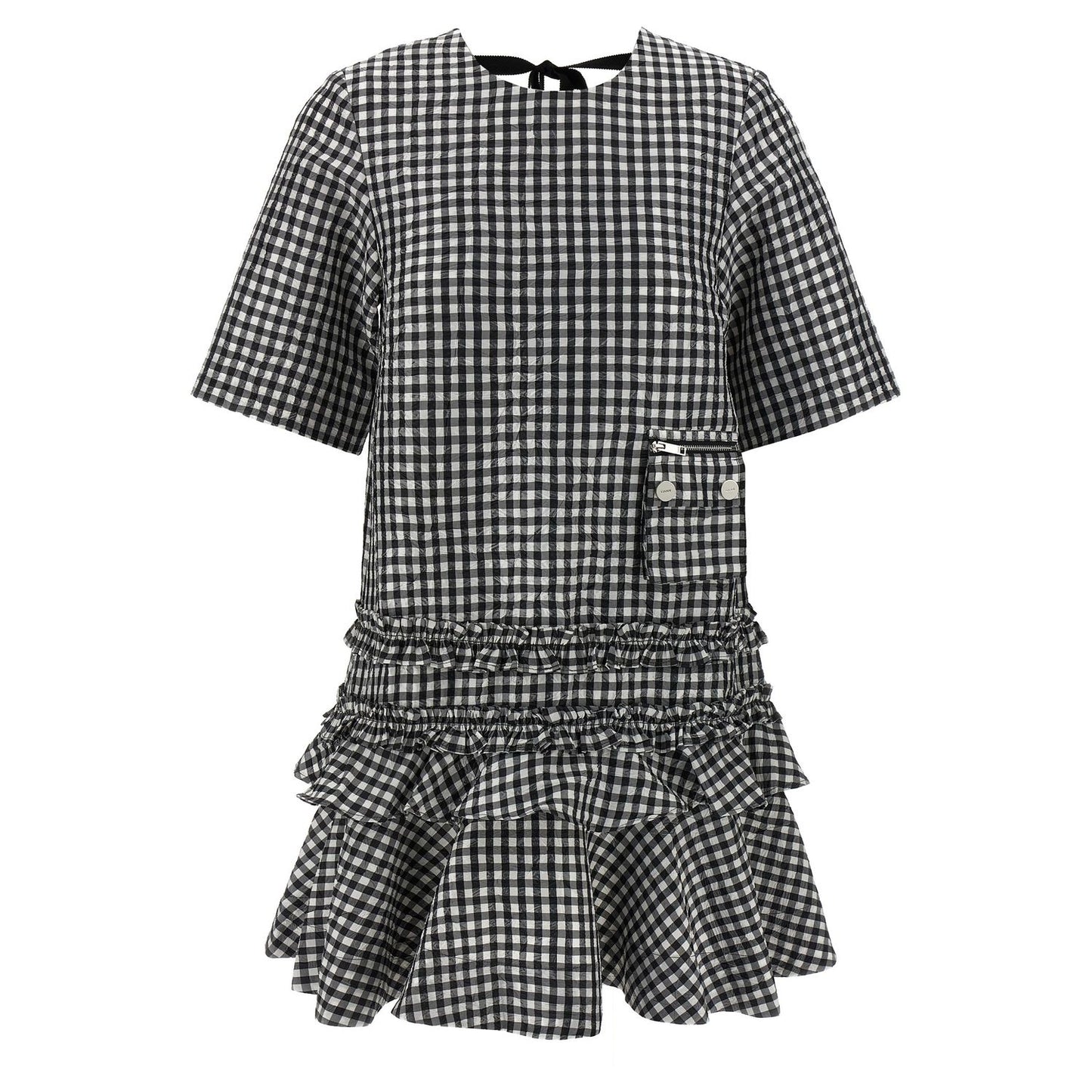 Ganni Bicolor Polyester Short Dress