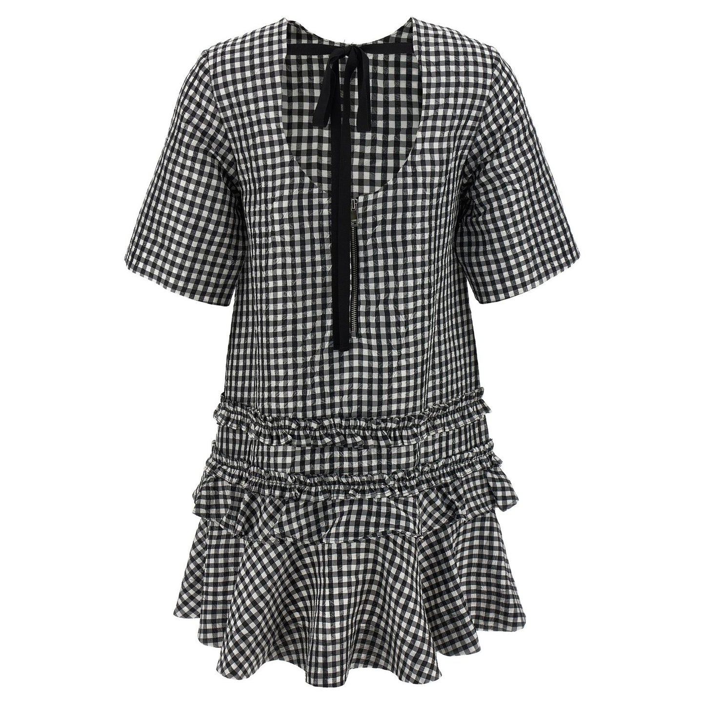 Ganni Bicolor Polyester Short Dress