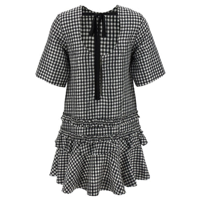 Ganni Bicolor Polyester Short Dress