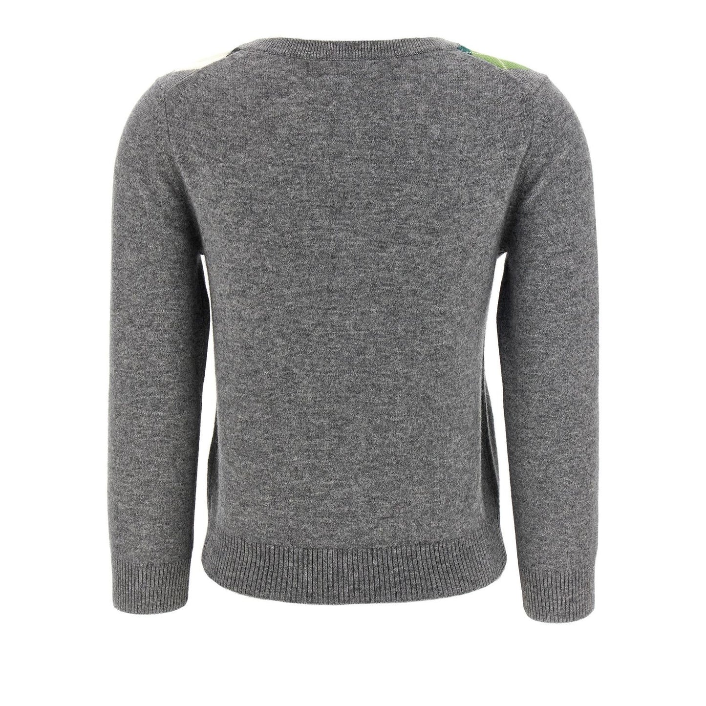 Ganni Gray Merino Wool Cardigan