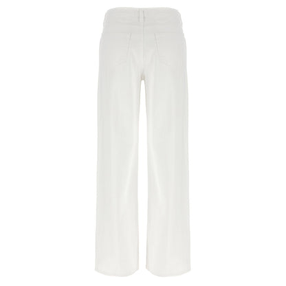L'Agence White Cotton High-Waisted Jean