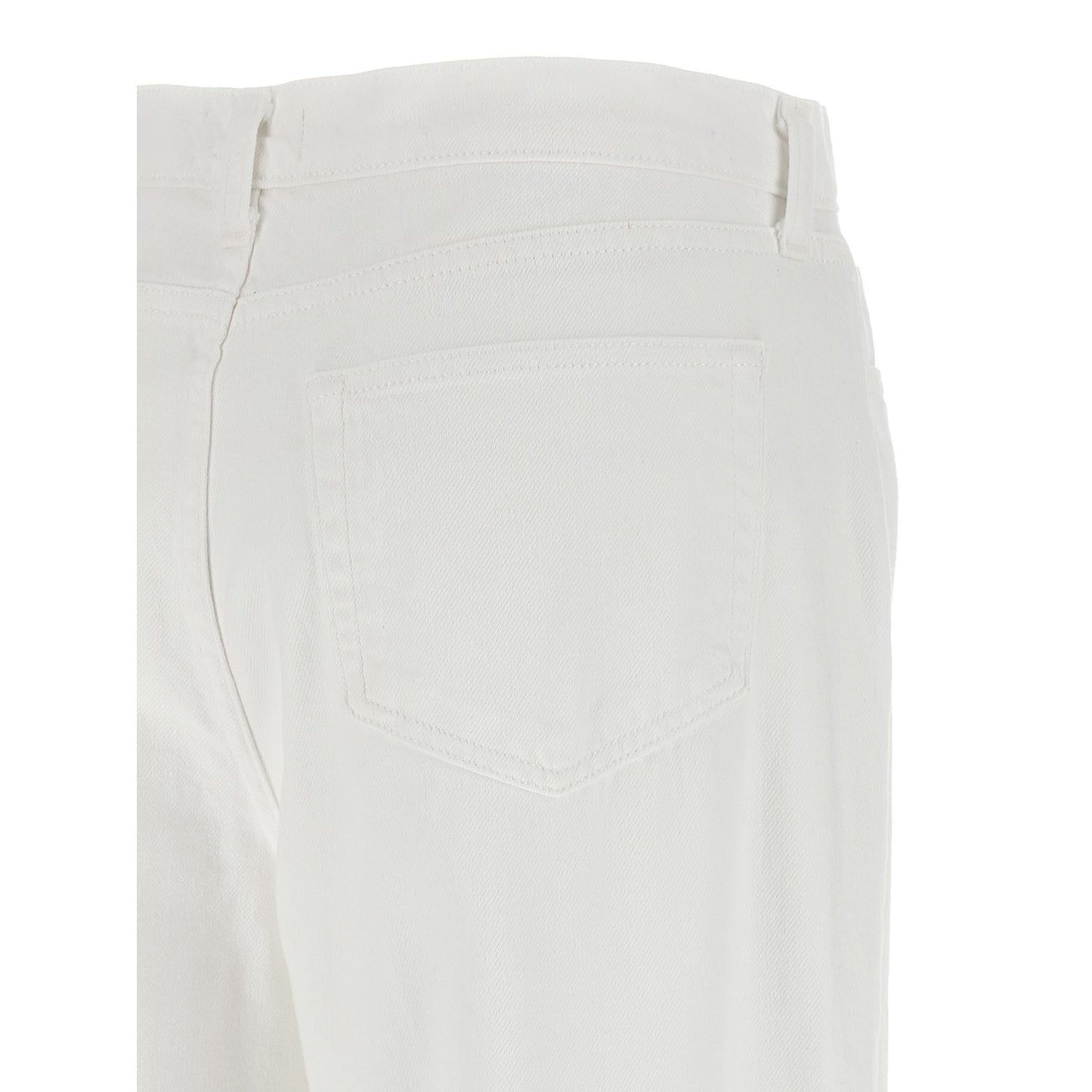 L'Agence White Cotton High-Waisted Jean
