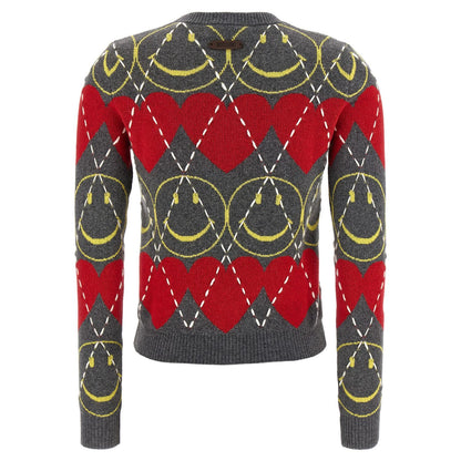 Moschino Multicolor Wool Cardigan