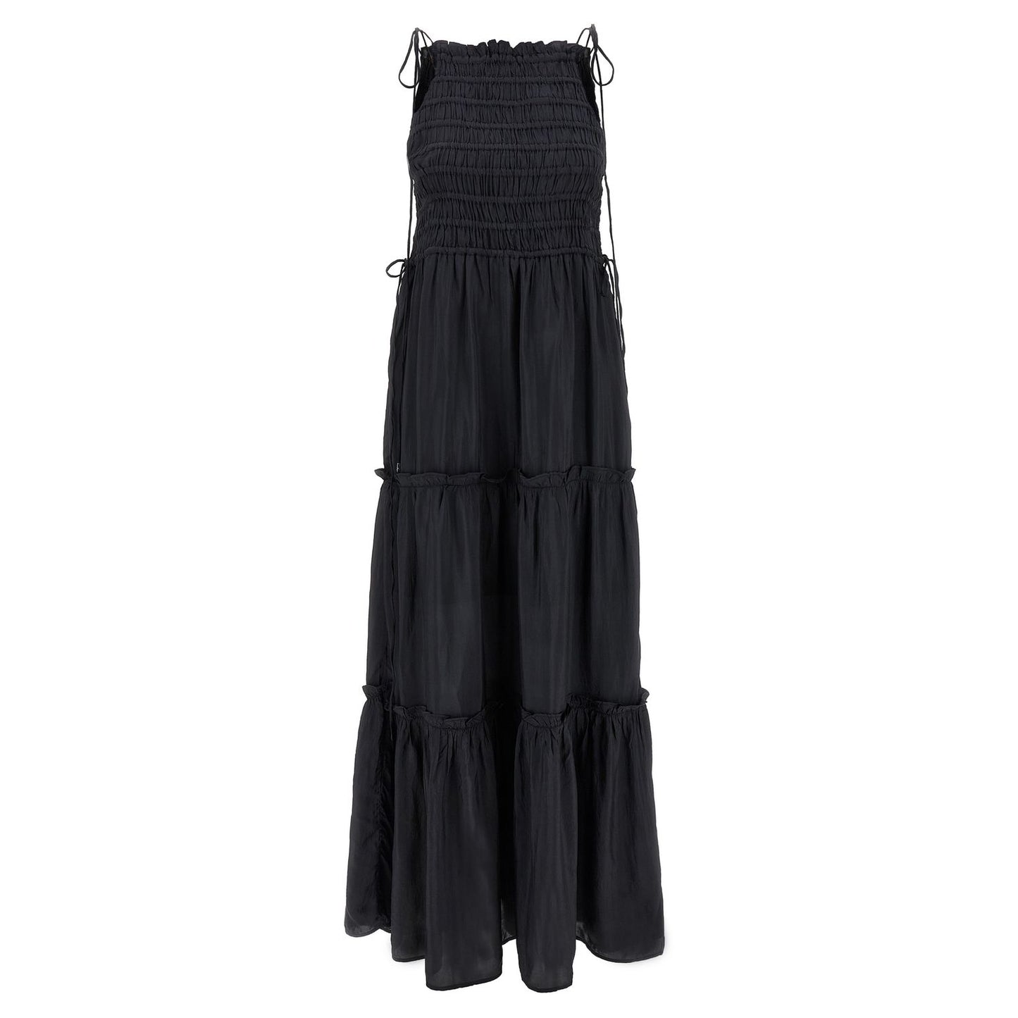 Ganni Gray Viscose Long Dress