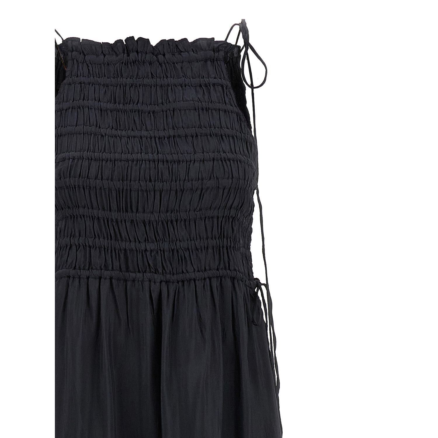 Ganni Gray Viscose Long Dress