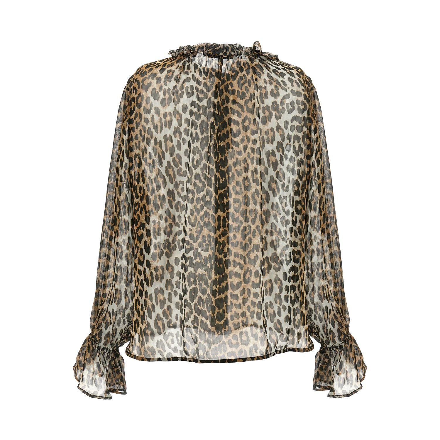 Ganni Brown Viscose Blouse