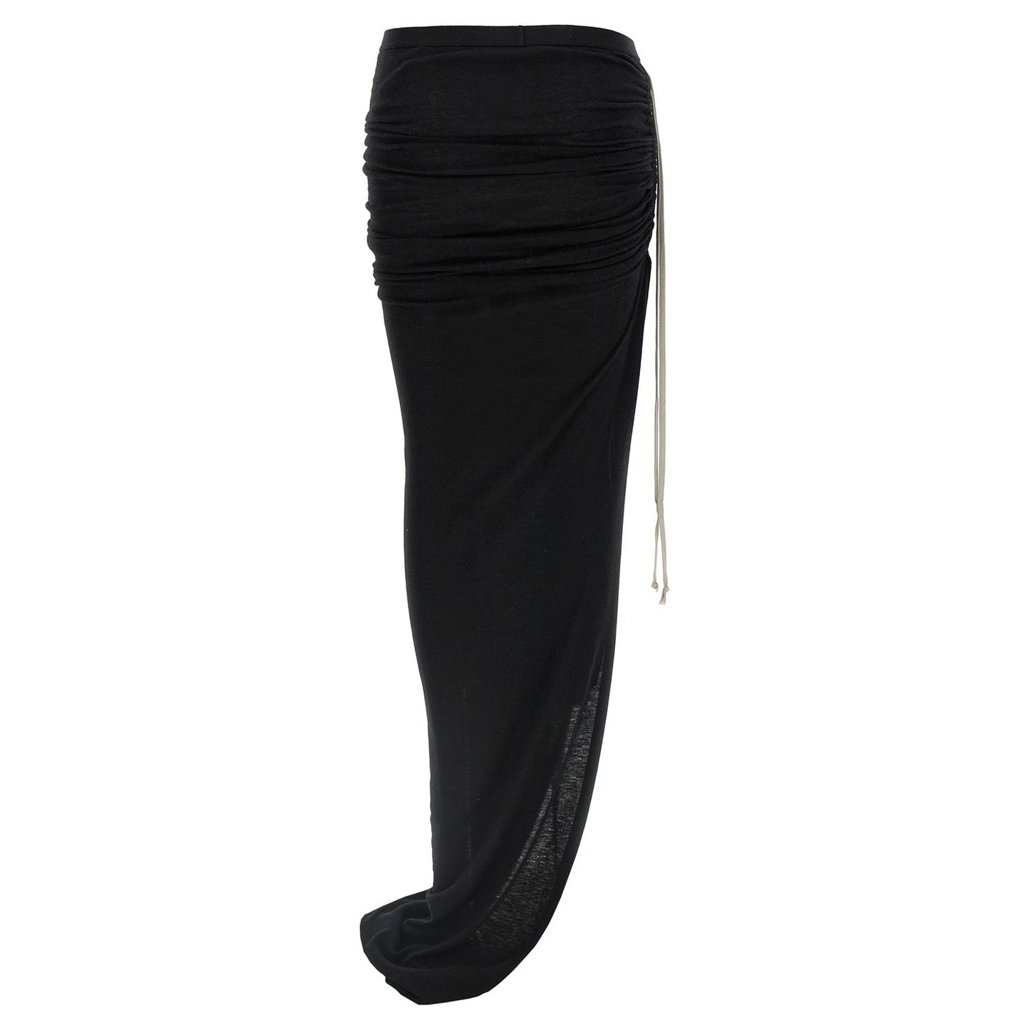 Rick Owens Black Wool Mini Skirt