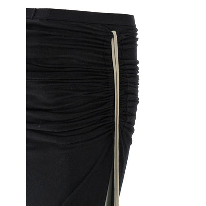 Rick Owens Black Wool Mini Skirt