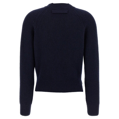 Victoria Beckham Blue Wool Cardigan