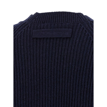 Victoria Beckham Blue Wool Cardigan