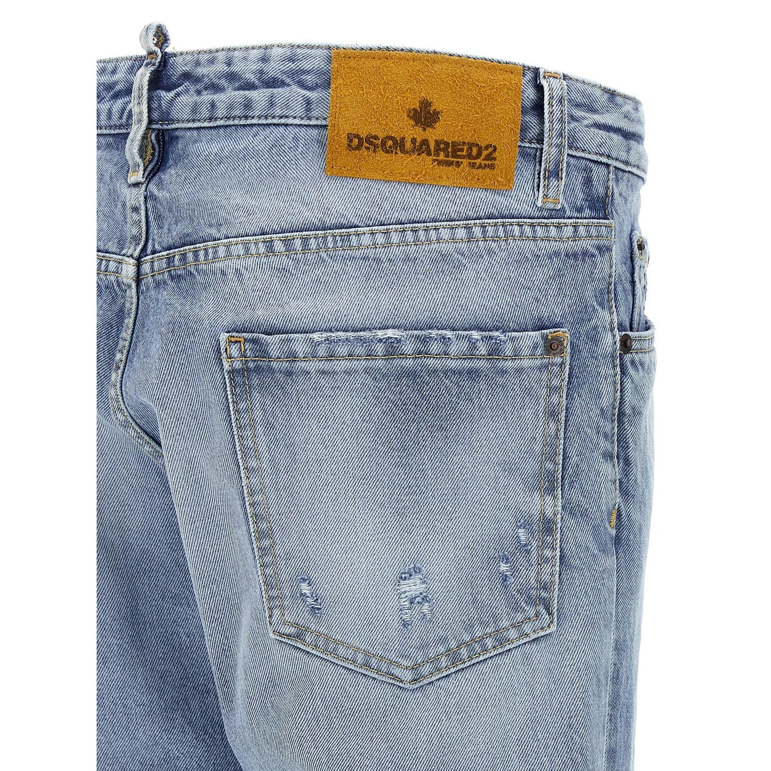 Dsquared² Blue Cotton Skinny Jeans