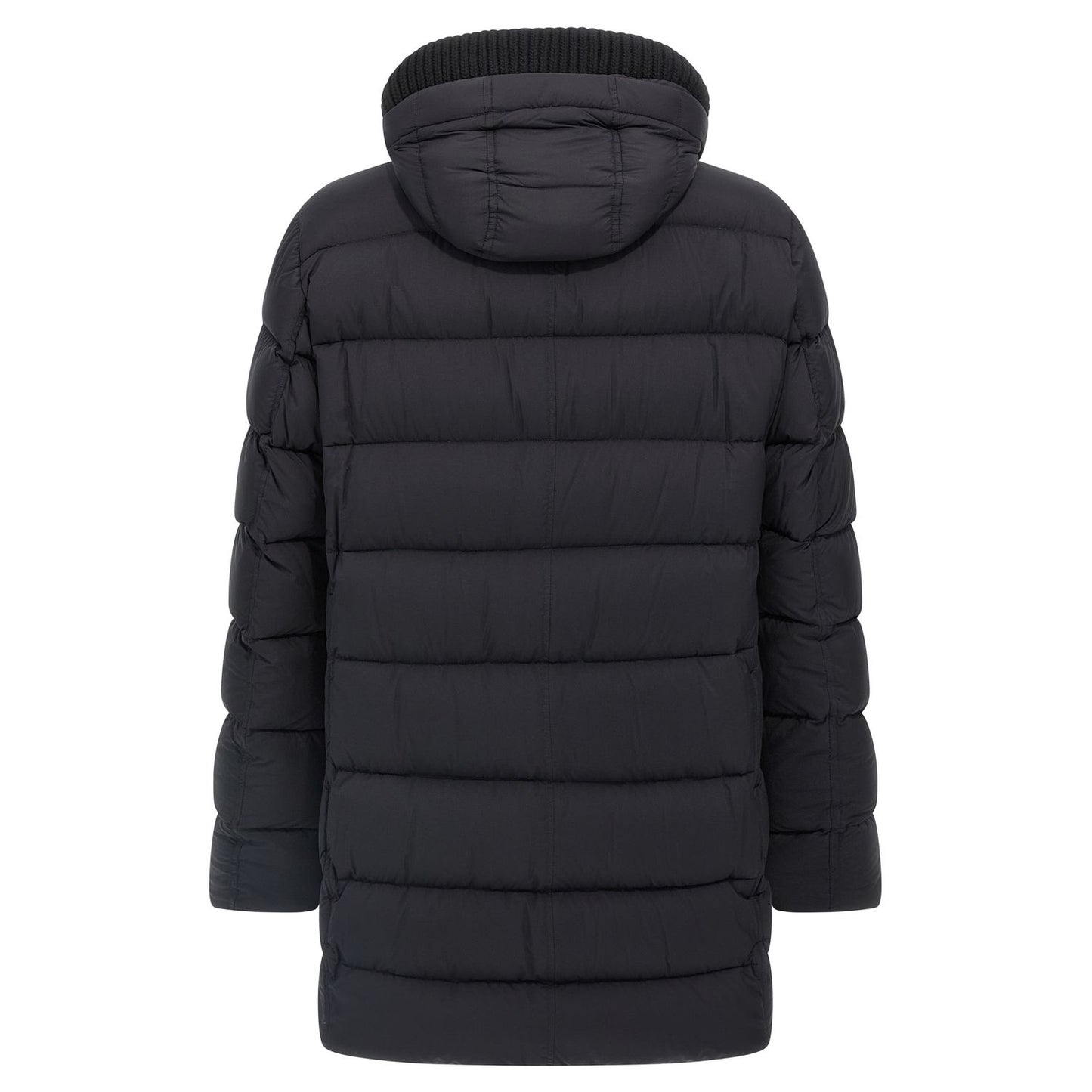 Herno Black Polyamide Coat