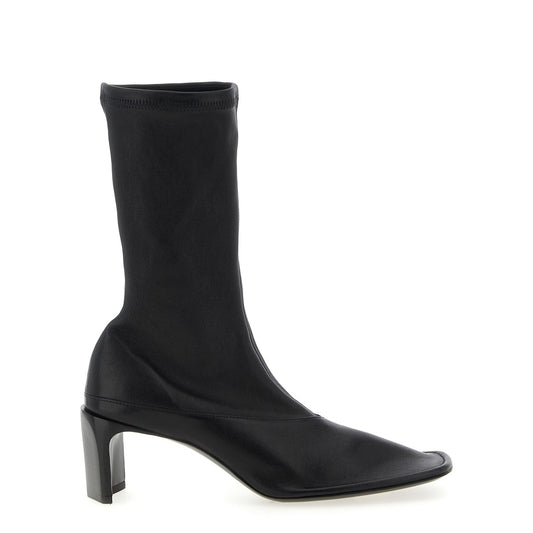 Jil Sander Black Lamb Leather Ankle Boots