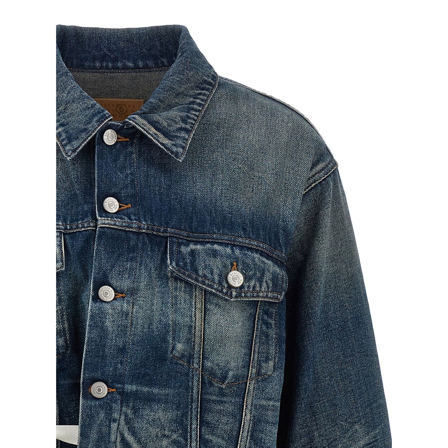 MM6 Maison Margiela Blue Cotton Denim Jacket