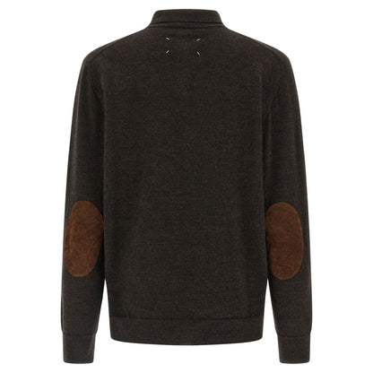 Maison Margiela Brown Wool Polo Shirt