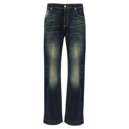 Alexander McQueen Blue Cotton Jeans Denim