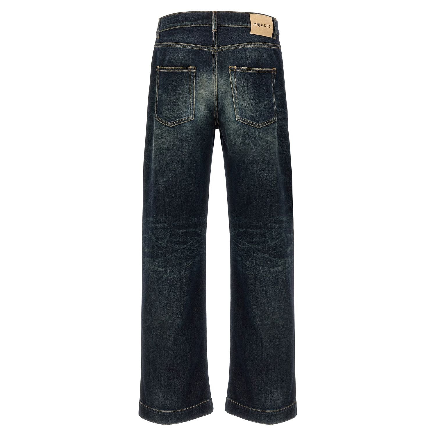 Alexander McQueen Blue Cotton Jeans Denim