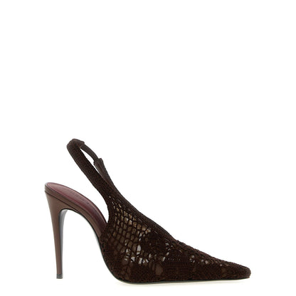 Magda Butrym Brown Cotton High Heel Pumps