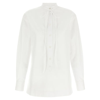 Gucci White Cotton Blouse