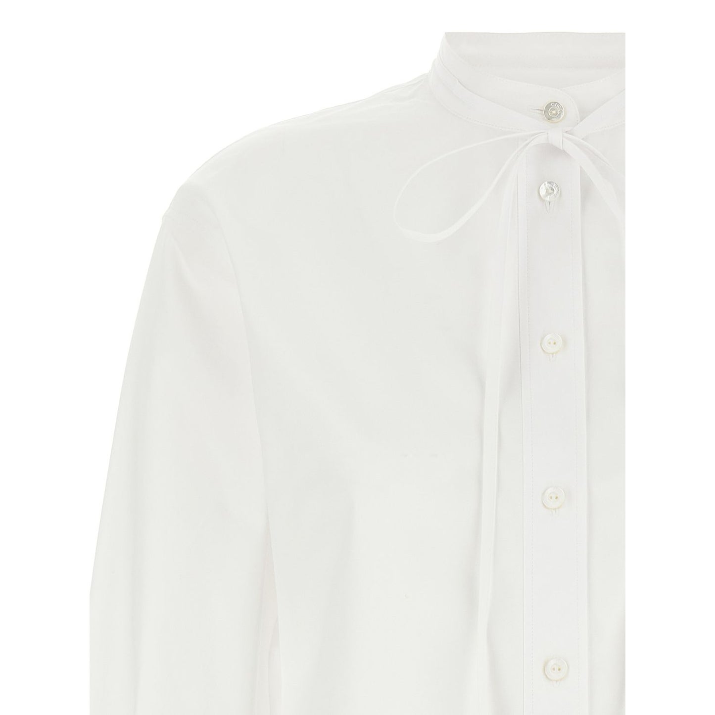 Gucci White Cotton Blouse