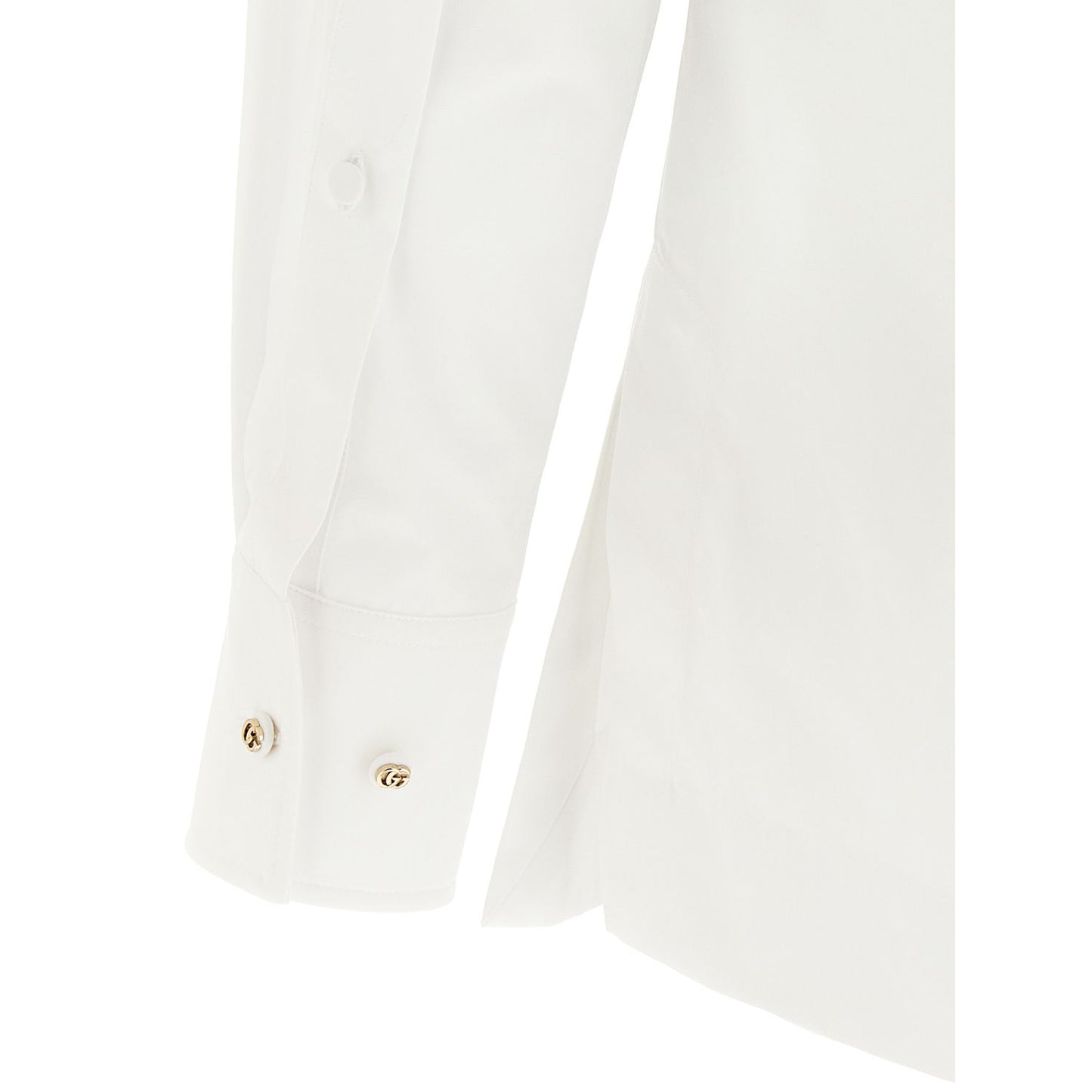 Gucci White Cotton Blouse