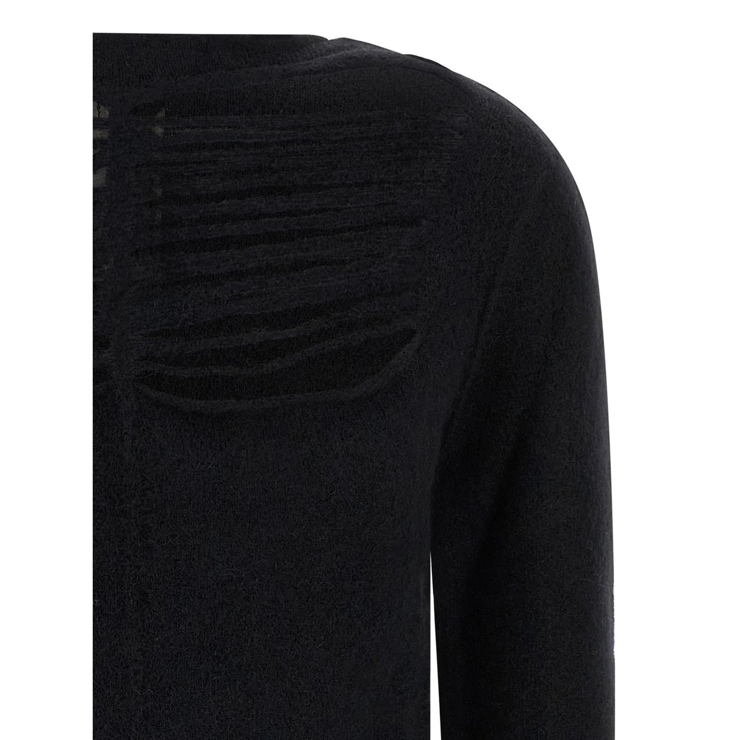 Rick Owens Black Wool Cardigan