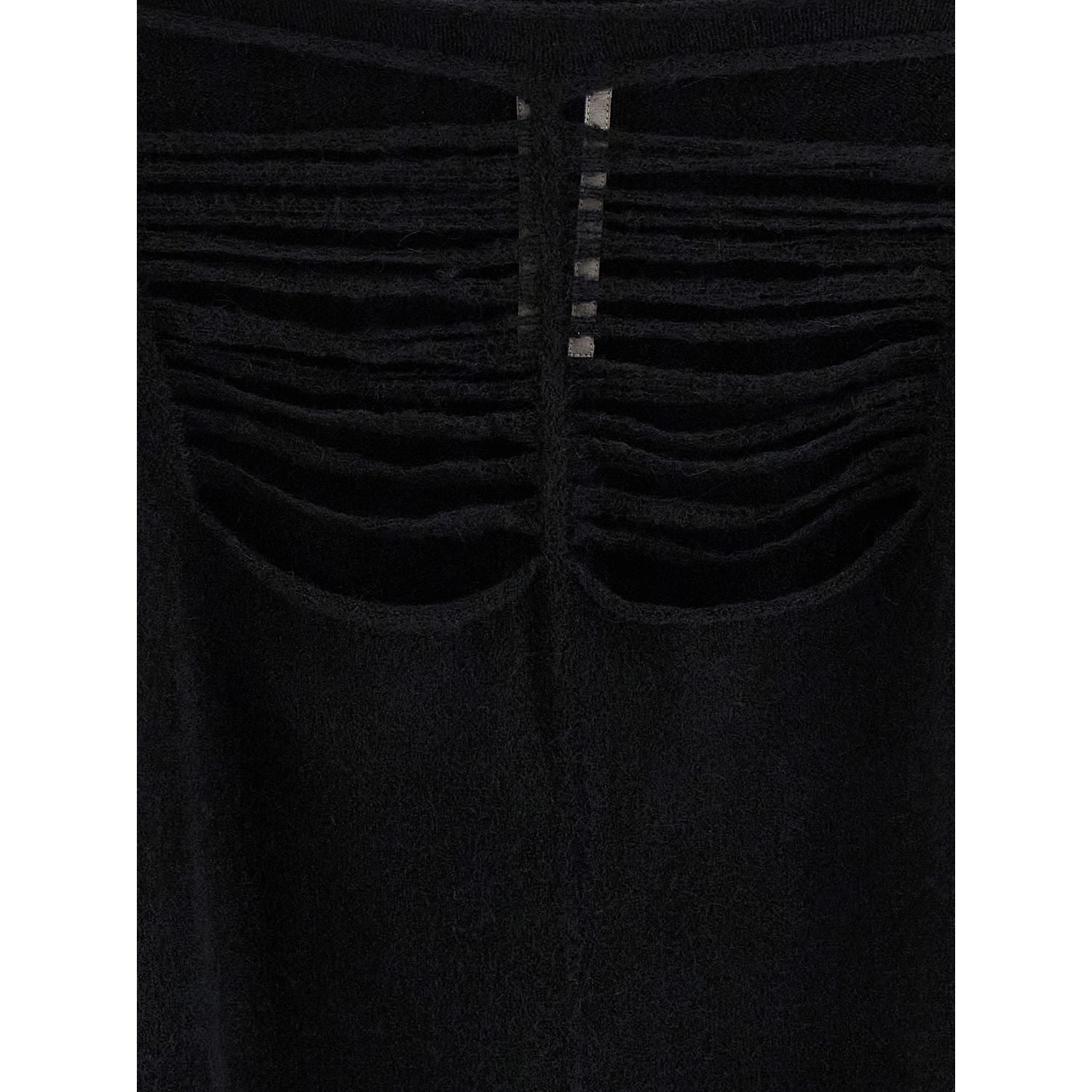 Rick Owens Black Wool Cardigan