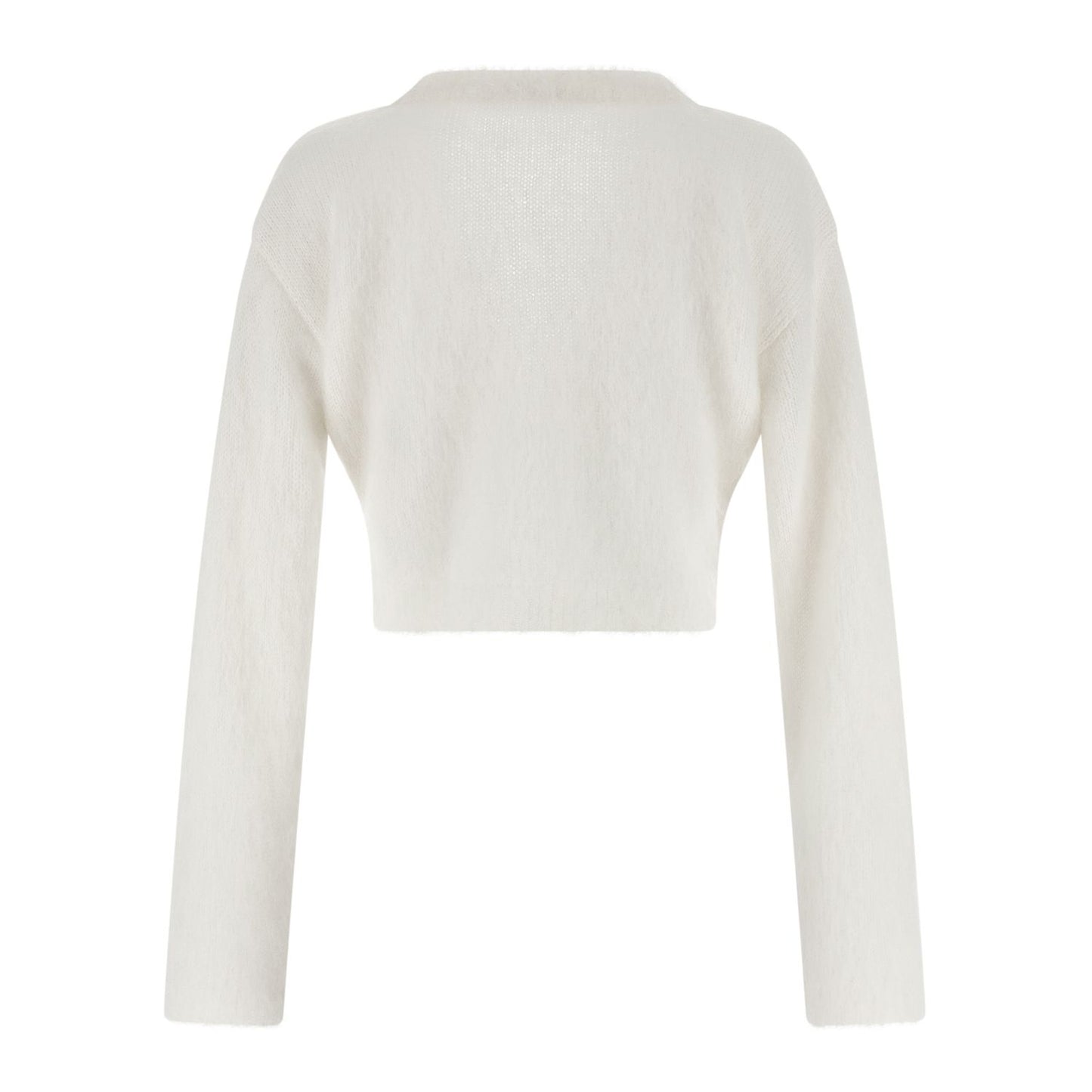Alessandra Rich White Wool Cardigan
