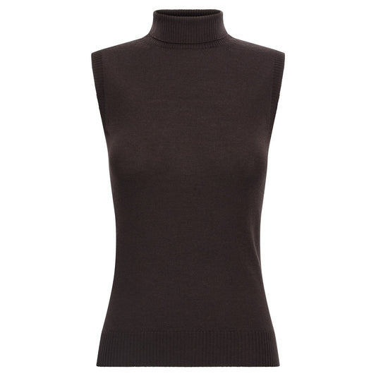 Sportmax Brown Virgin Wool Cardigan