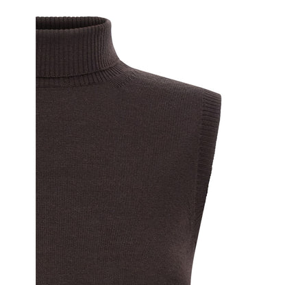 Sportmax Brown Virgin Wool Cardigan