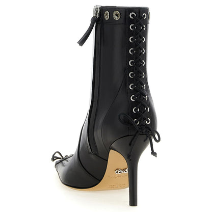 MACH & MACH Black Calfskin Ankle Boots